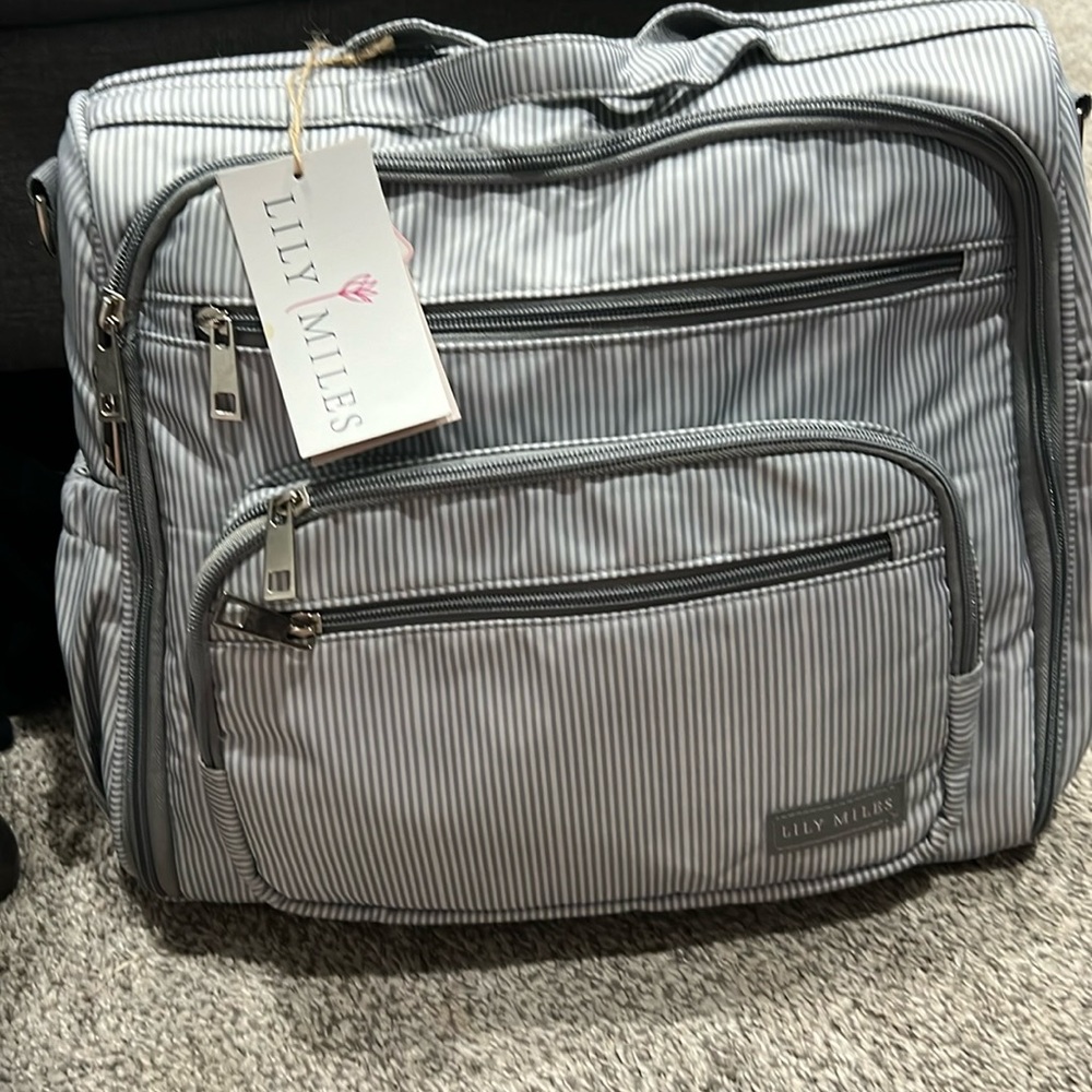 NWT lily miles diaper bag/ back pack